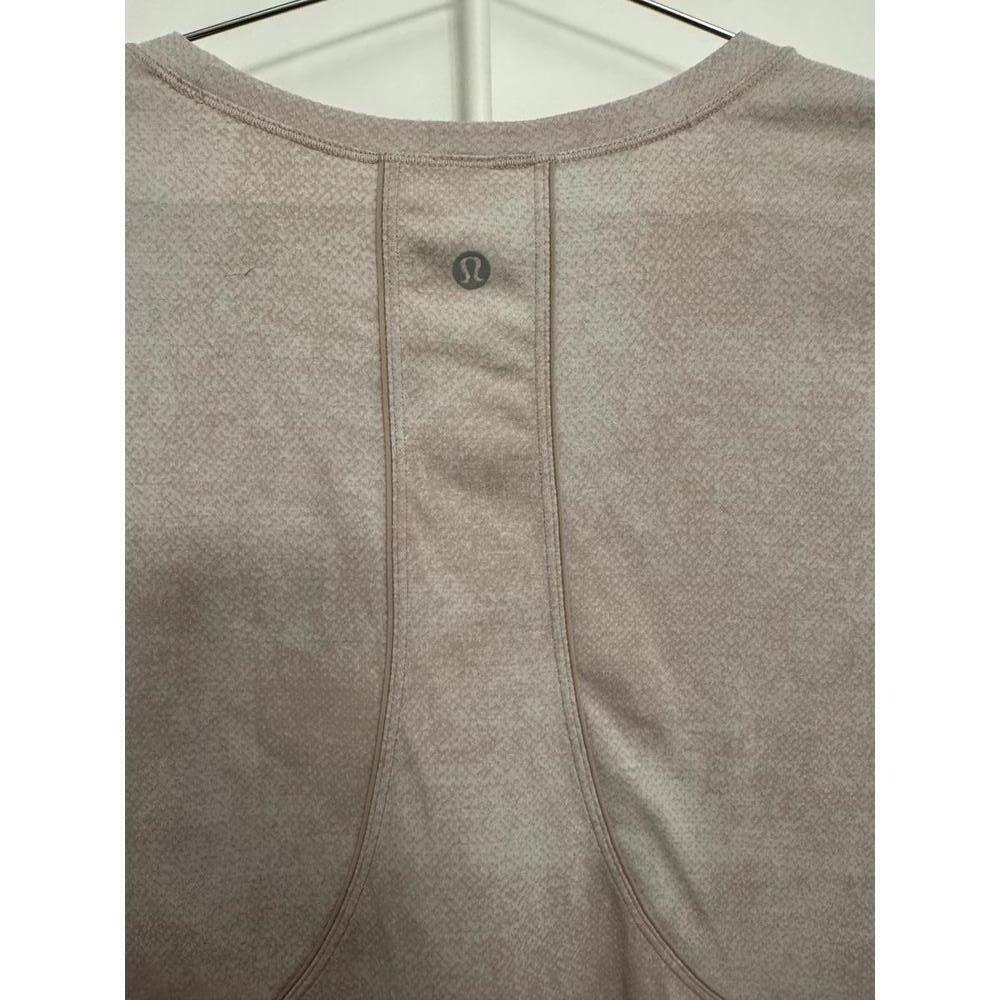 Lululemon Long Distance Short Sleeve Pink Jacquard Alpine White Mink Berry sz 6 - Picture 6 of 6